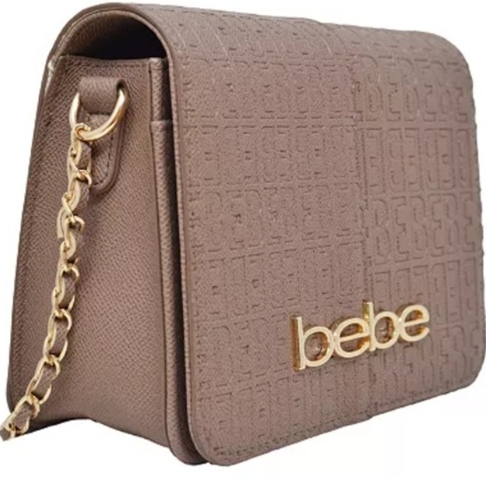 bebe Pink Quilted Chain Crossbody Bag - Picture 12 of 12